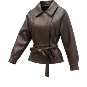 Giacca zip ecopelle
