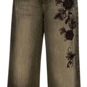 Pantalone jeans con ricamo